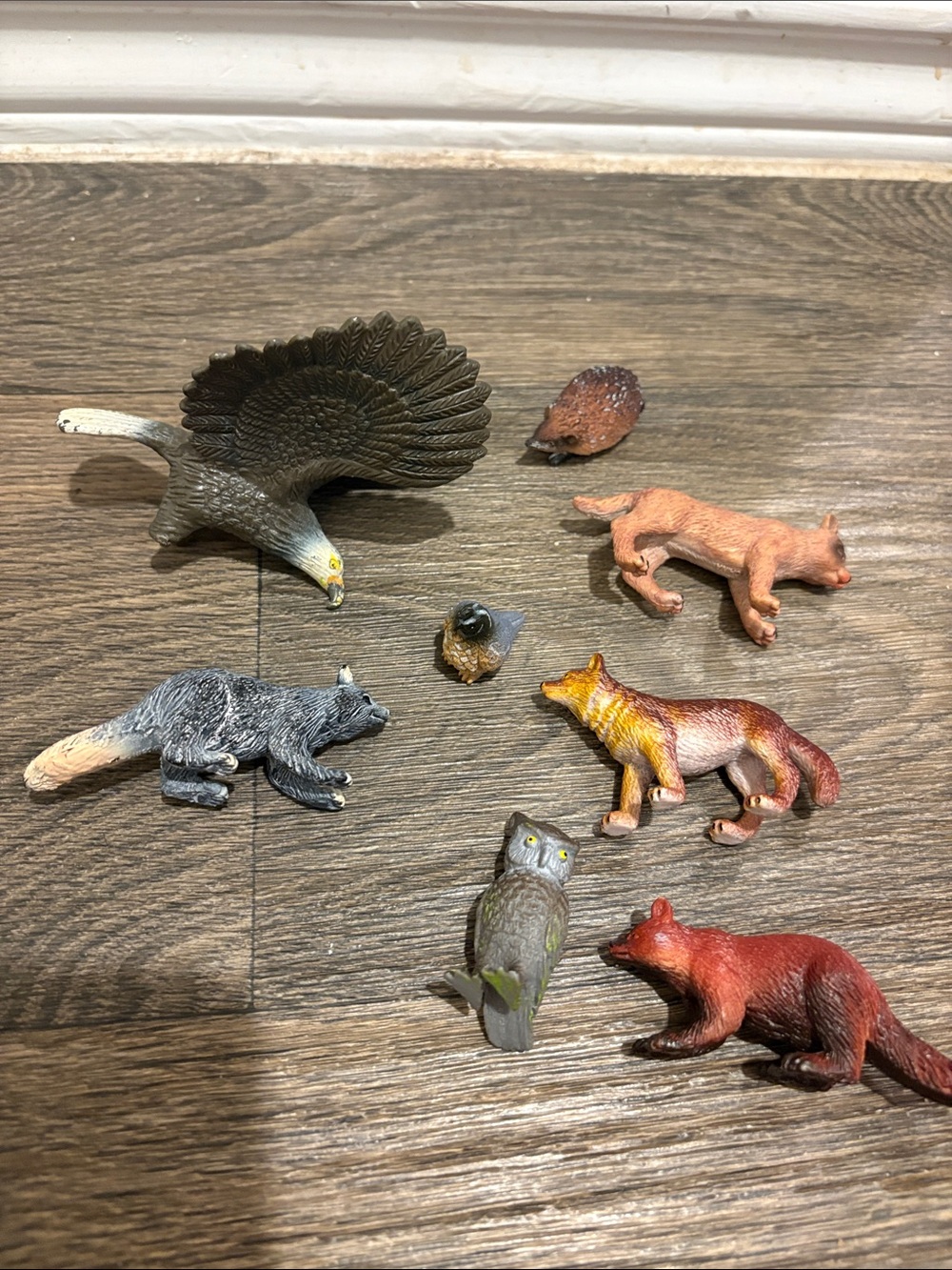 FREE in bundle 8 Forest Animal Toy Set - Assorted Brown, Gray, Red